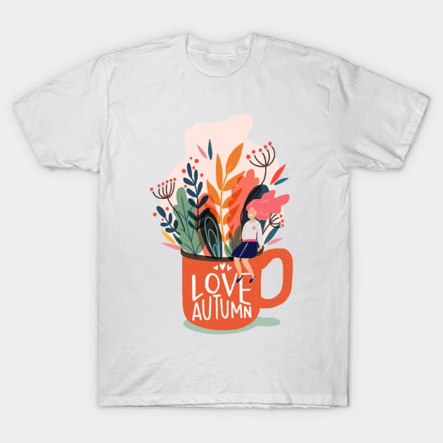 Love Autumn T-Shirt by TashaNatasha